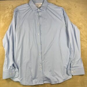 Mizzen+Main Mens‎ XX Large Blue Gingham Spinnaker Trim Fit Dress Shirt